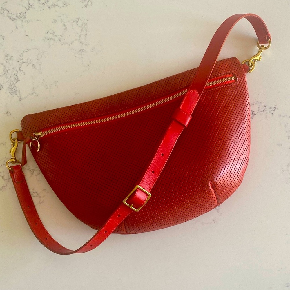 Clare V. Perforated leather Grande Fanny